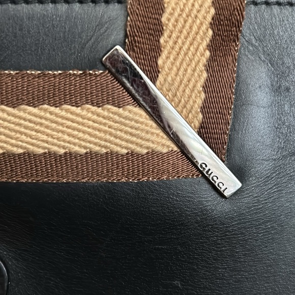 Gucci Vintage Sherry Line Web Tote Black - Picture 7 of 14